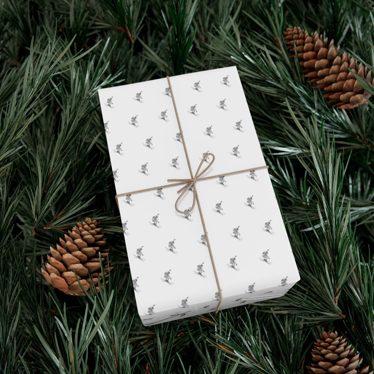 Skier Gift Wrap Papers