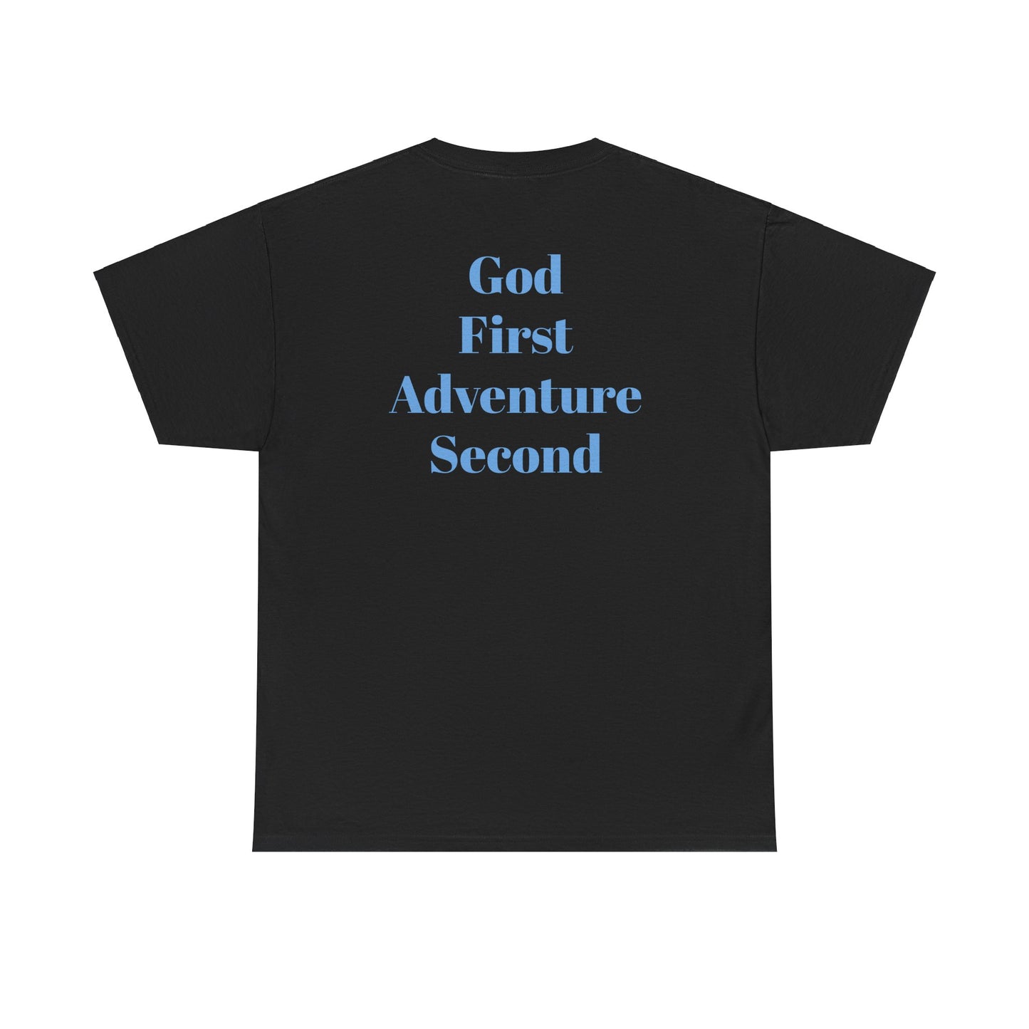 God First Adventure Second Tee Black