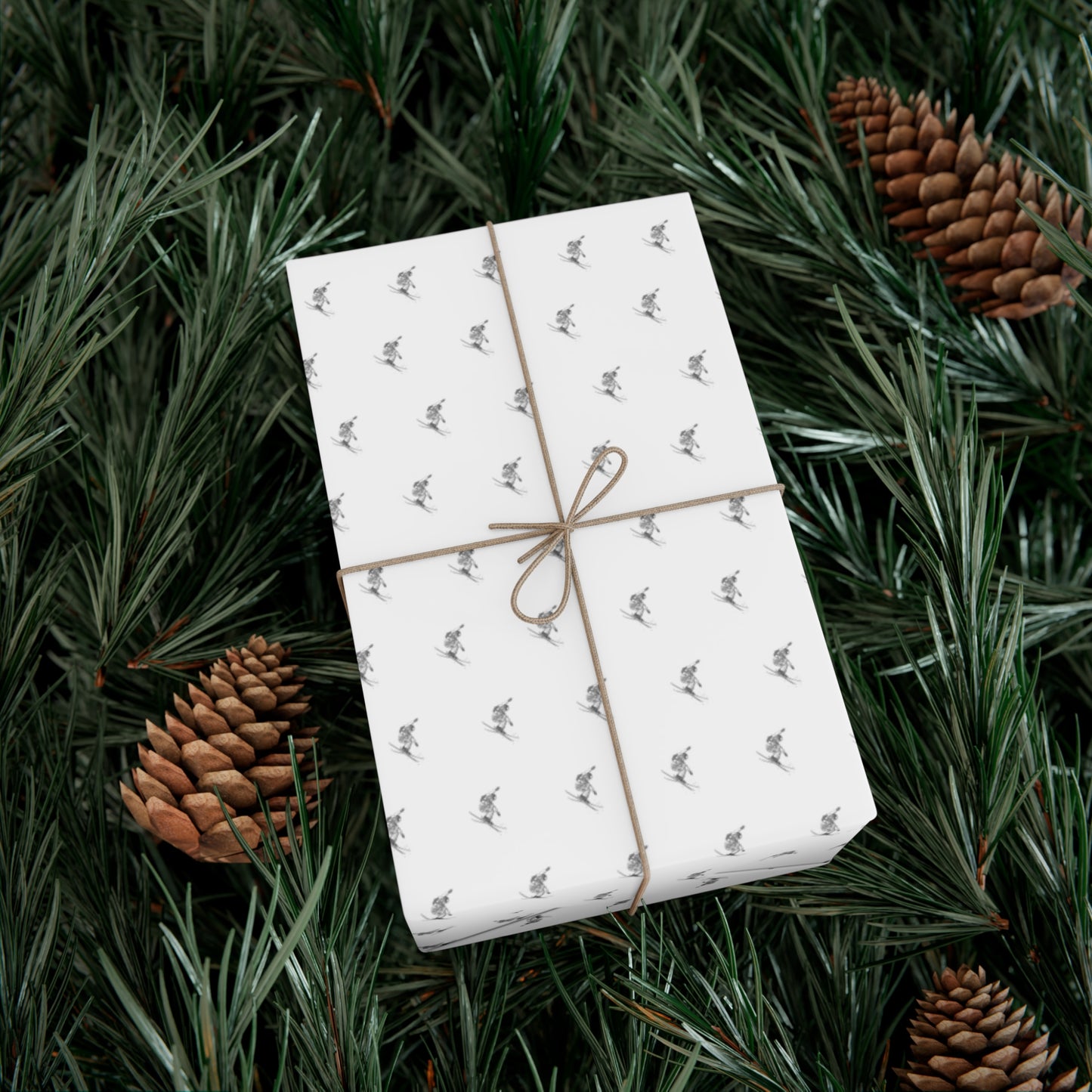 Skier Gift Wrap Papers